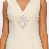 Perry Lace Insert Maxi Dress Vanilla