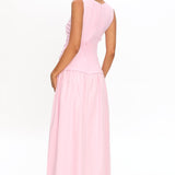 Keeeva Boatneck Maxi Dress Pink