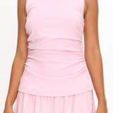 Keeeva Boatneck Maxi Dress Pink