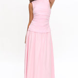 Keeeva Boatneck Maxi Dress Pink