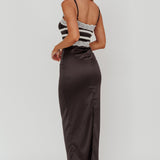 Kellan Lace Trim Maxi Dress Black