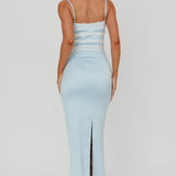 Kellan Lace Trim Maxi Dress Blue