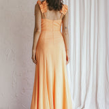 Bronte Ruffle Strap Midi Dress Papaya