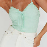 Orli Ruched Bodysuit Apple