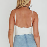 Orli Ruched Bodysuit White