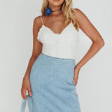 Orli Ruched Bodysuit White