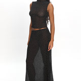 LIONESS Ford Maxi Skirt Onyx Polka
