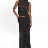 LIONESS Ford Maxi Skirt Onyx Polka