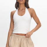 LIONESS Eclipse Mini Short Beige Plaid