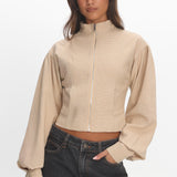 LIONESS Eclipse Jacket Beige Plaid
