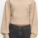 LIONESS Eclipse Jacket Beige Plaid
