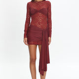 LIONESS Midnight Mini Dress Garnet