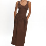 LIONESS Luna Rosa Maxi Dress Chocolate