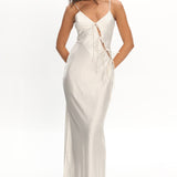 LIONESS About A Girl Maxi Dress Porcelain Polka