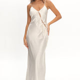 LIONESS About A Girl Maxi Dress Porcelain Polka