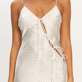 LIONESS About A Girl Maxi Dress Porcelain Polka
