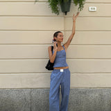 LIONESS Cobain Pants Navy Stripe