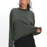 LIONESS Bloom Long Sleeve Forest Stripe