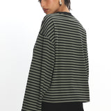 LIONESS Bloom Long Sleeve Forest Stripe