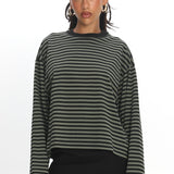 LIONESS Bloom Long Sleeve Forest Stripe