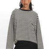 LIONESS Bloom Long Sleeve Onyx Stripe