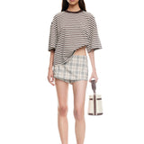 LIONESS Unchartered Skort Beige Plaid