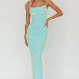 Sunny Coast Piping Trim Maxi Dress Peppermint