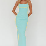 Sunny Coast Piping Trim Maxi Dress Peppermint