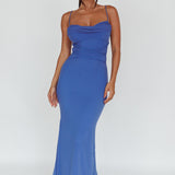 Teava Laced Waist Maxi Dress Blue