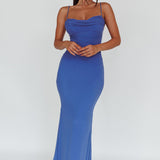 Teava Laced Waist Maxi Dress Blue