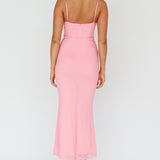 Teava Laced Waist Maxi Dress Blush