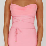 Teava Laced Waist Maxi Dress Blush