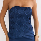 Veradis Strapless Scarf Maxi Dress Navy