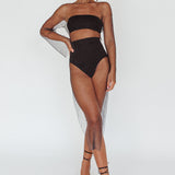 Cosmic Girl Diamante Net Midi Dress Black
