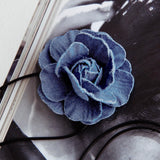 Averie Rosette Choker Necklace Denim