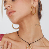 Carmen Circle Pendant Necklace Gold