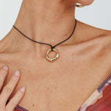Carmen Circle Pendant Necklace Gold
