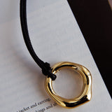 Carmen Circle Pendant Necklace Gold