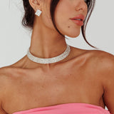 Sade Diamante Jewellery Set Silver
