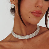 Sade Diamante Jewellery Set Silver