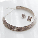 Sade Diamante Jewellery Set Silver