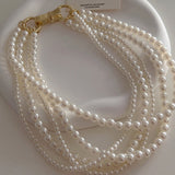 Giselle Pearl Necklace Gold
