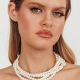 Giselle Pearl Necklace Gold