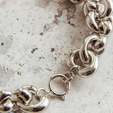 Kat Irregular Choker Necklace Dark Silver
