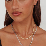 Dannielle Flat Link Chain Set Two-Tone Mixed