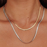 Dannielle Flat Link Chain Set Two-Tone Mixed