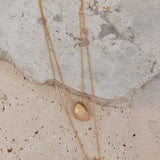 Moonlight Double Chain Pendant Necklace Gold