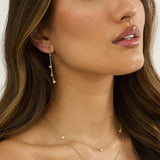 Hollis Double Strand Droplet Necklace Gold/Pearl