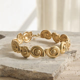 Serenova Spiral Shell Collar Necklace Gold