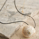 Krista Long Pendant Necklace Ivory Shell